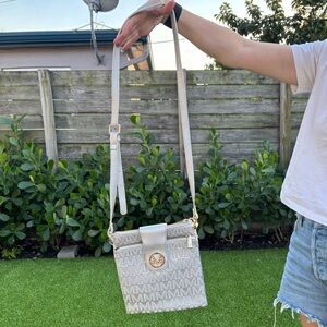 MFK Collection Silver Crossbody Bag